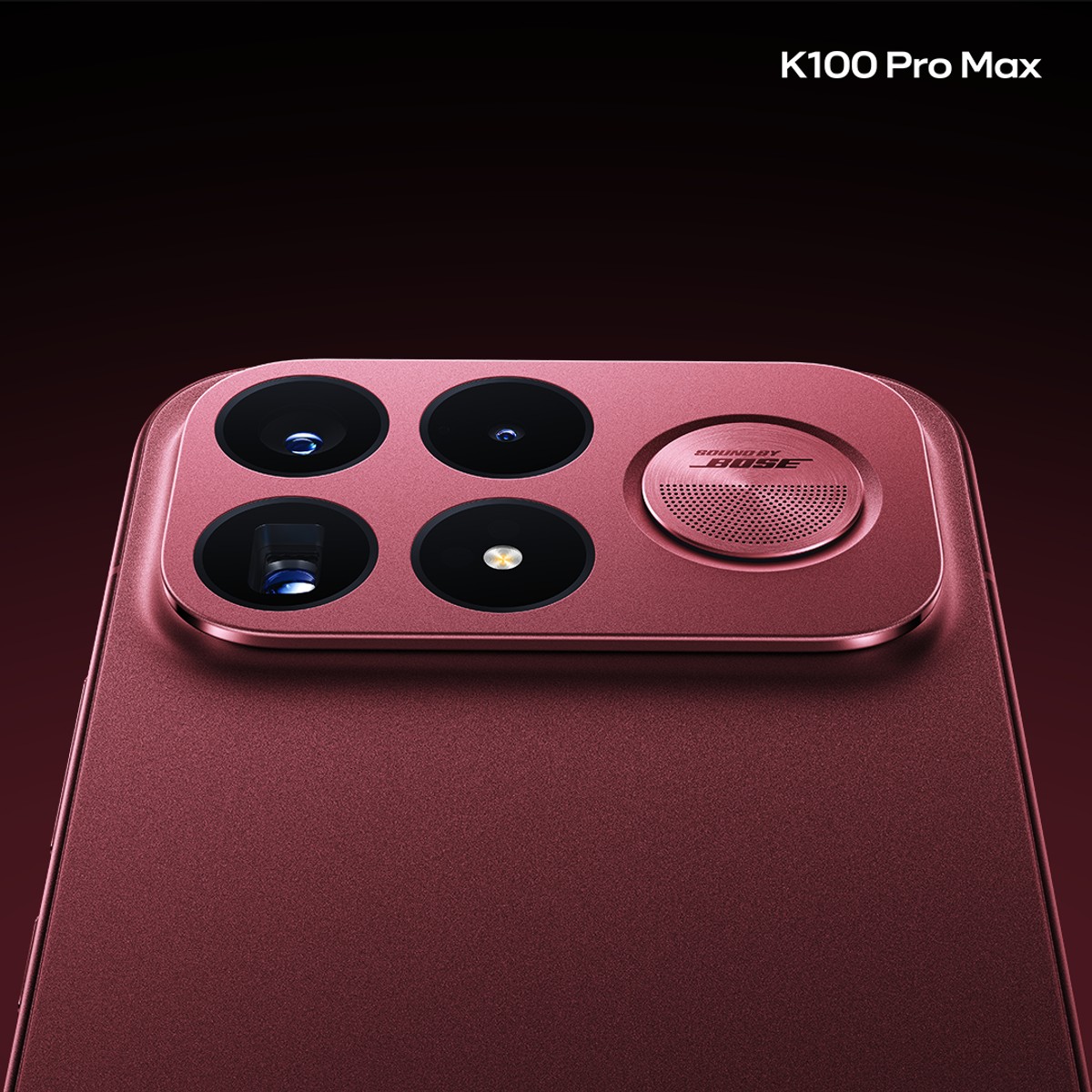 Thiết kế mặt sau cuốn hút của Redmi K100 Pro Max phiên bản Cabernet Red