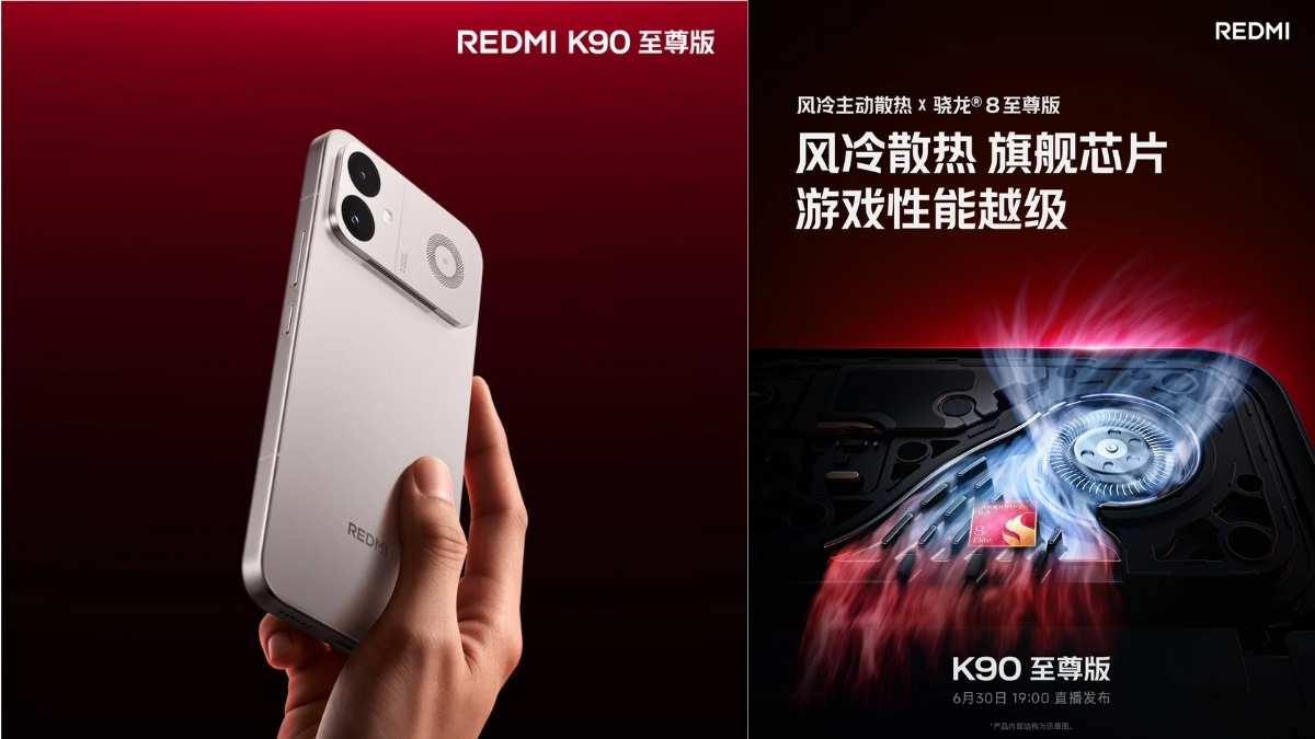 Redmi K90 Ultra sở hữu một khe thoát gió rộng rãi được đặt ngay bên dưới cụm camera