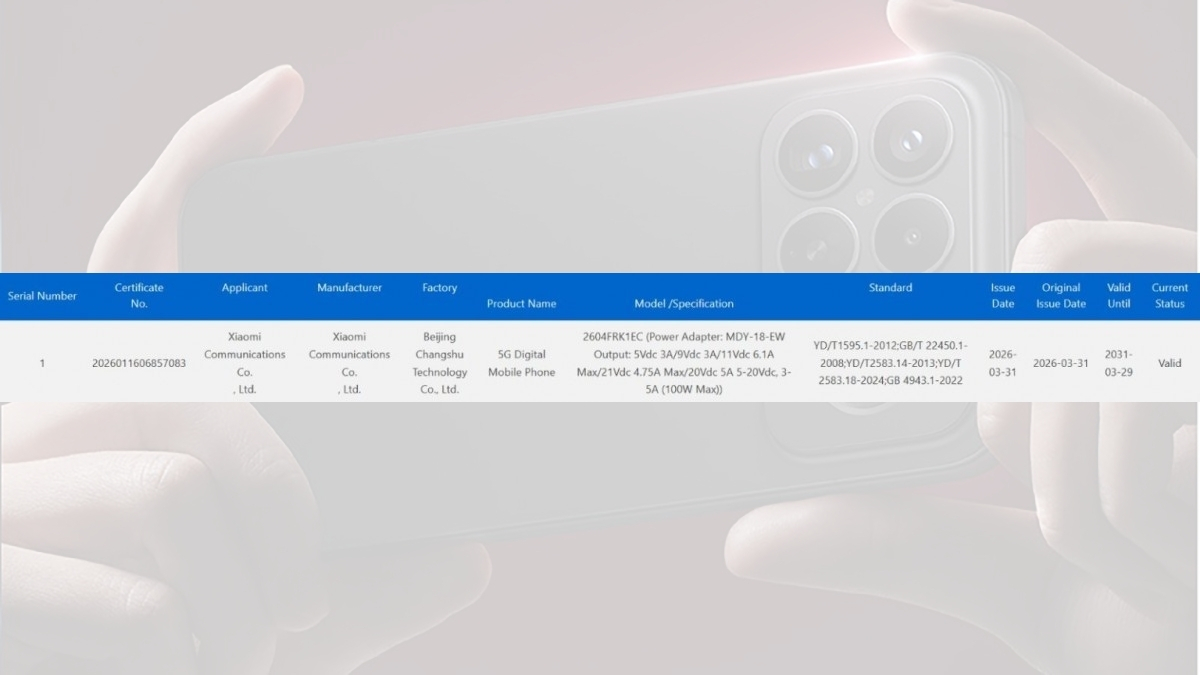 Dữ liệu xác nhận Redmi K90 Ultra sẽ được trang bị sạc nhanh có dây 100W