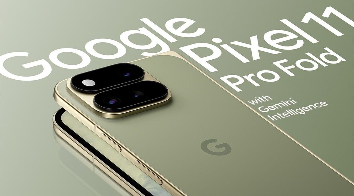 Pixel 11 Pro Fold lộ ảnh render với màu xanh cực cuốn, thay đổi thiết kế cụm camera