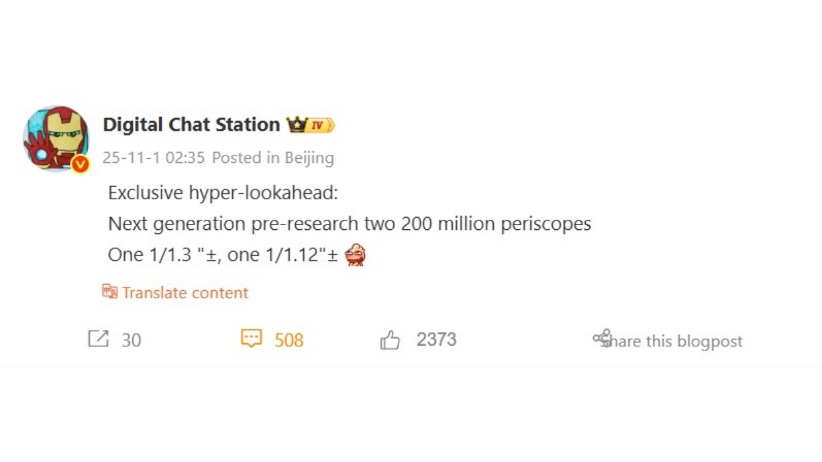 Leaker nổi tiếng vừa tiết lộ về smartphone sắp có tới 2 camera 200MP