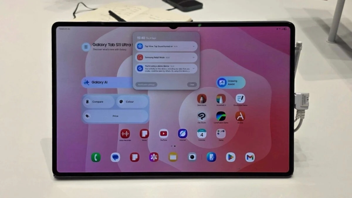 Rò rỉ hình ảnh Galaxy Tab S12 Ultra: Không có camera "đục lỗ", Samsung vẫn giữ nguyên thiết kế cũ