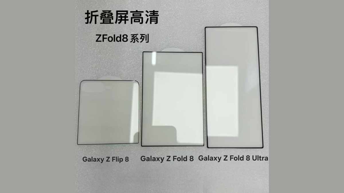 Rò rỉ ảnh thực tế kính cường lực toàn bộ dòng Galaxy Z Fold8 và Z Flip8 cho thấy kích thước rộng hơn
