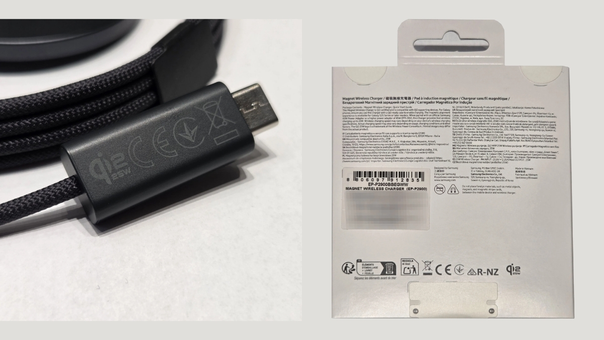 Hình ảnh thực tế của bộ sạc không dây từ tính mang mã model EP-P2900 mới nhất từ Samsung