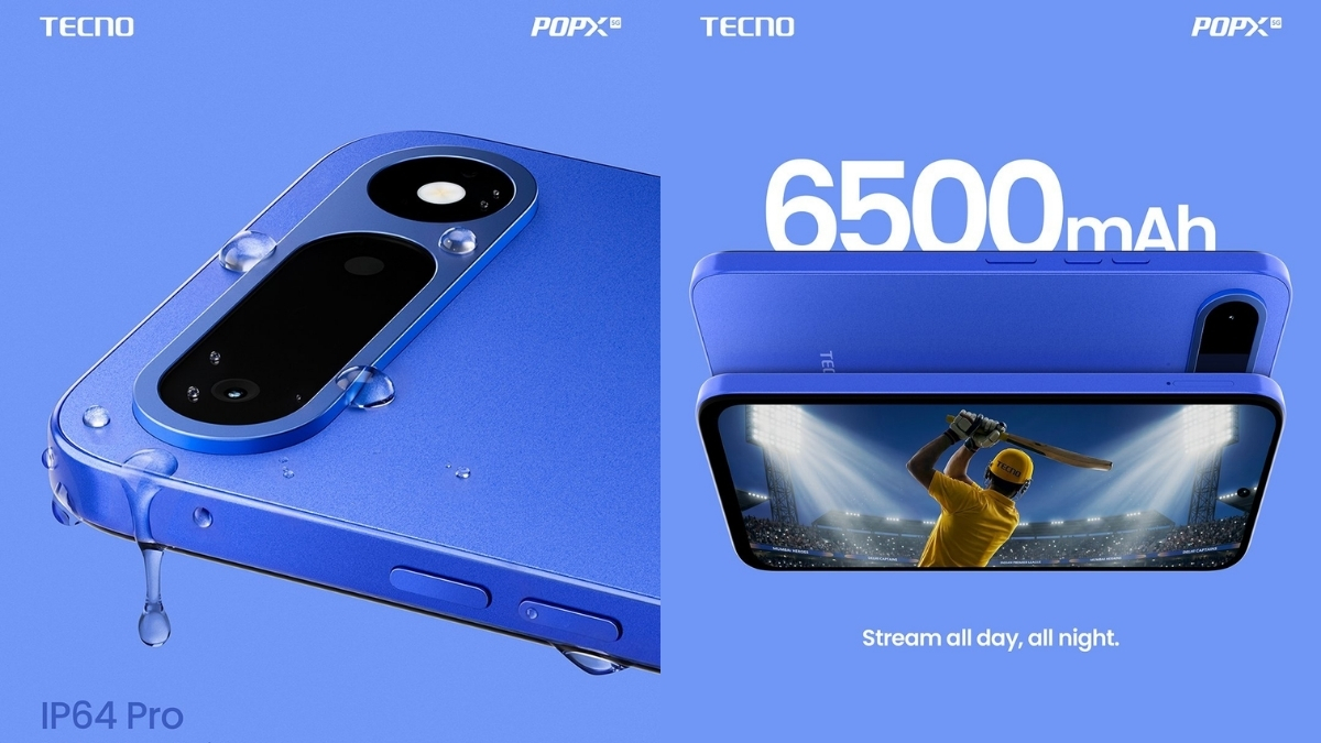 TECNO POP X 5G sở hữu một camera chính 13 megapixel và một ống kính 8 megapixel ở mặt trước