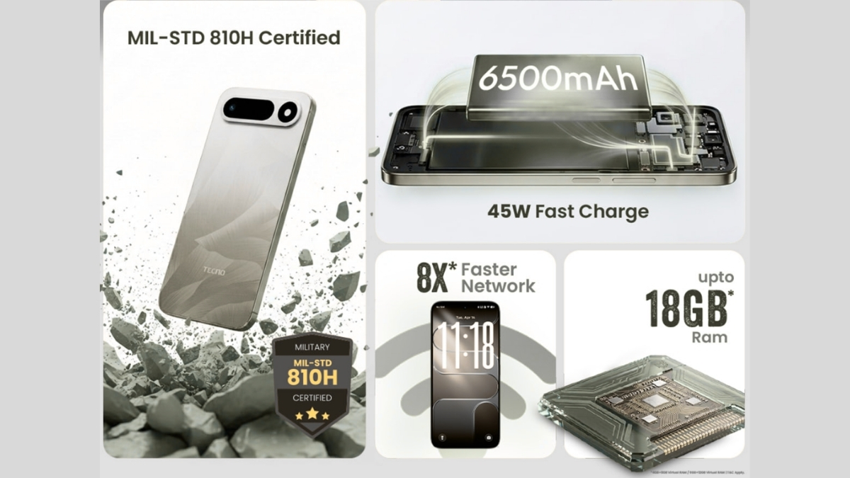 TECNO POP X 5G vượt qua các bài kiểm tra và đạt chứng nhận kháng nước, bụi bẩn chuẩn IP64