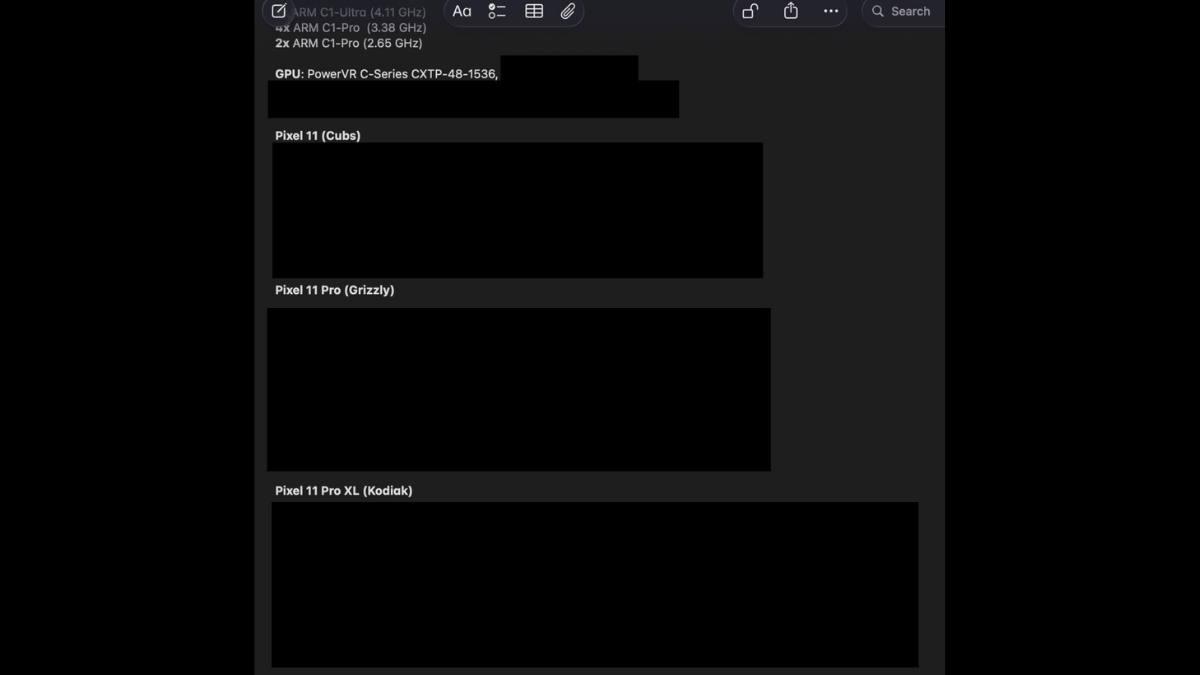 Tin rò rỉ tiết lộ vi xử lý Tensor G6 sẽ sử dụng hệ thống lõi CPU ARM thế hệ mới
