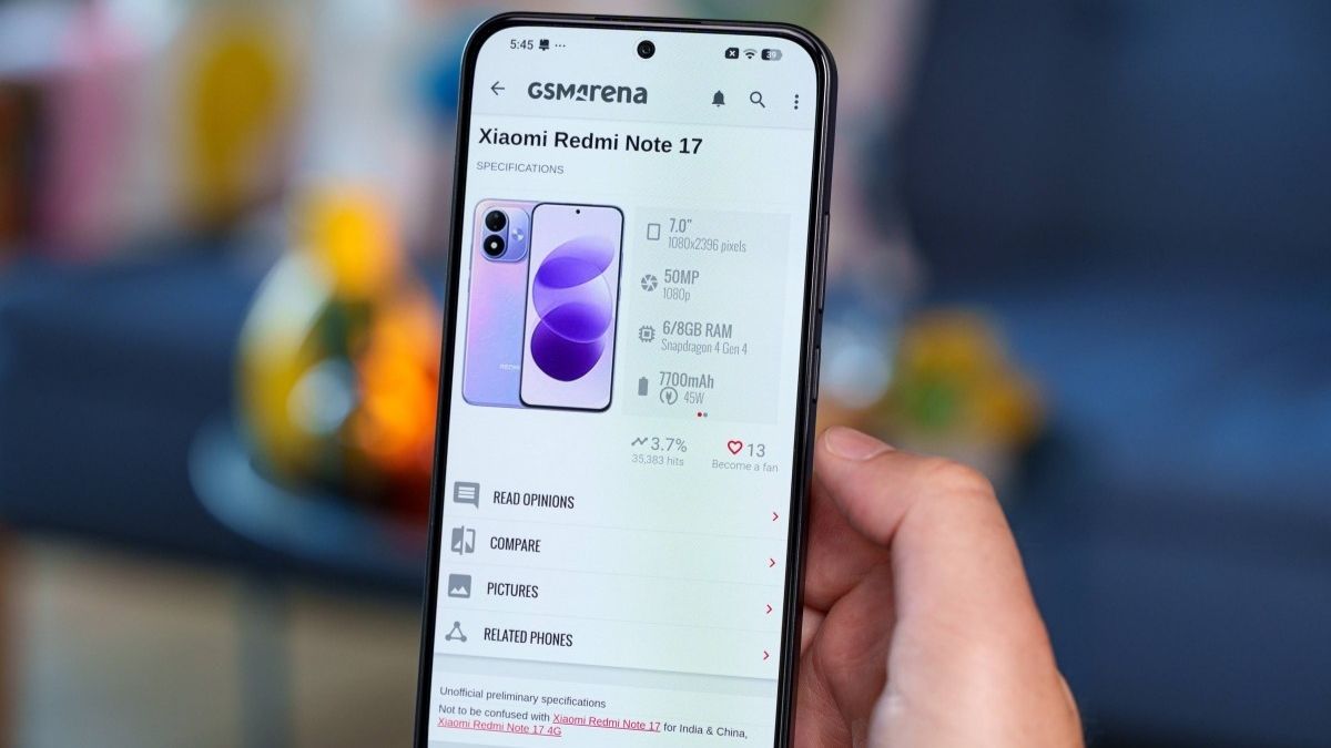 Redmi Note 17 5G hỗ trợ công suất sạc 45W và sạc ngược 22.5W