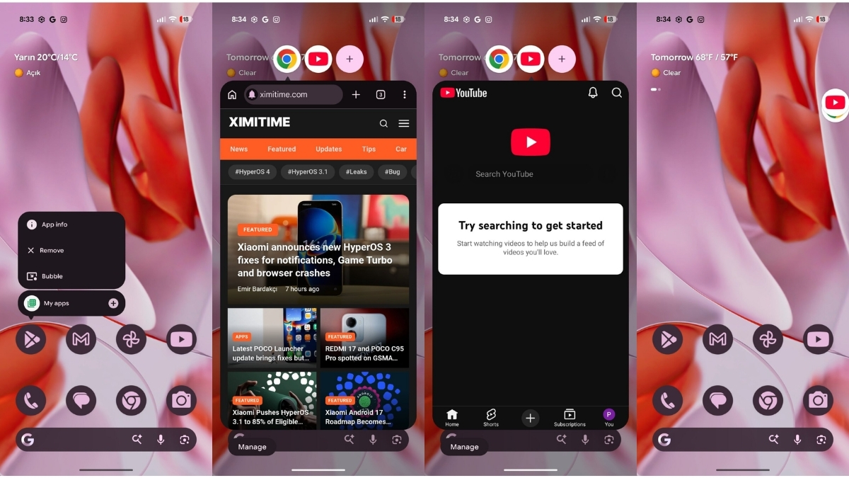 Một trong những tính năng đáng mong chờ nhất trên Android 17 là App Bubbles
