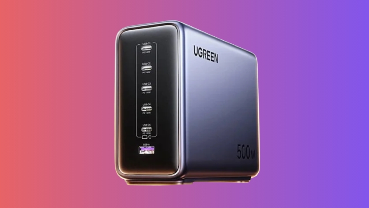 Được trang bị tổng cộng sáu cổng bao gồm năm cổng USB-C và một cổng USB-A, tổng 500W