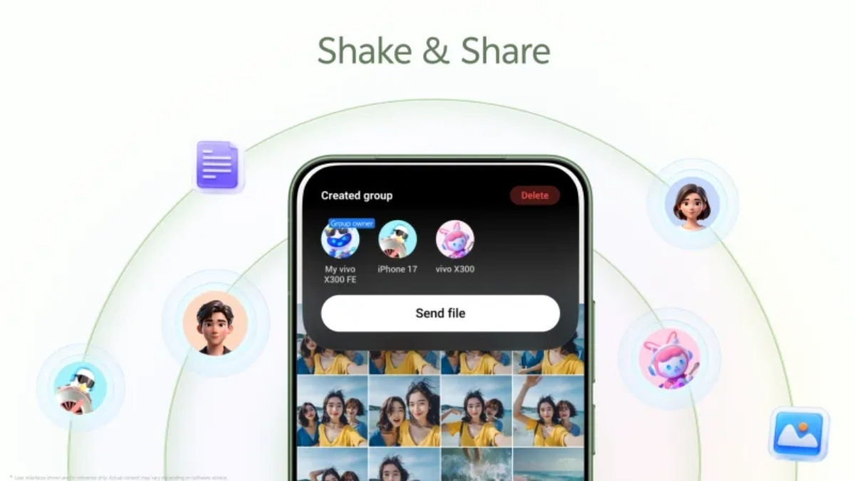 vivo hé lộ tính năng độc quyền Shake & Share trên X300 Ultra và X300 FE: Lắc máy gửi tệp tin sang iPhone