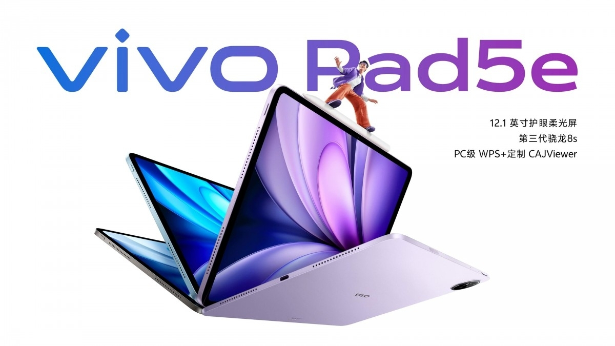 vivo Pad 5e nổi bật với màn hình IPS LCD 12.1 inch có tần số quét 144Hz