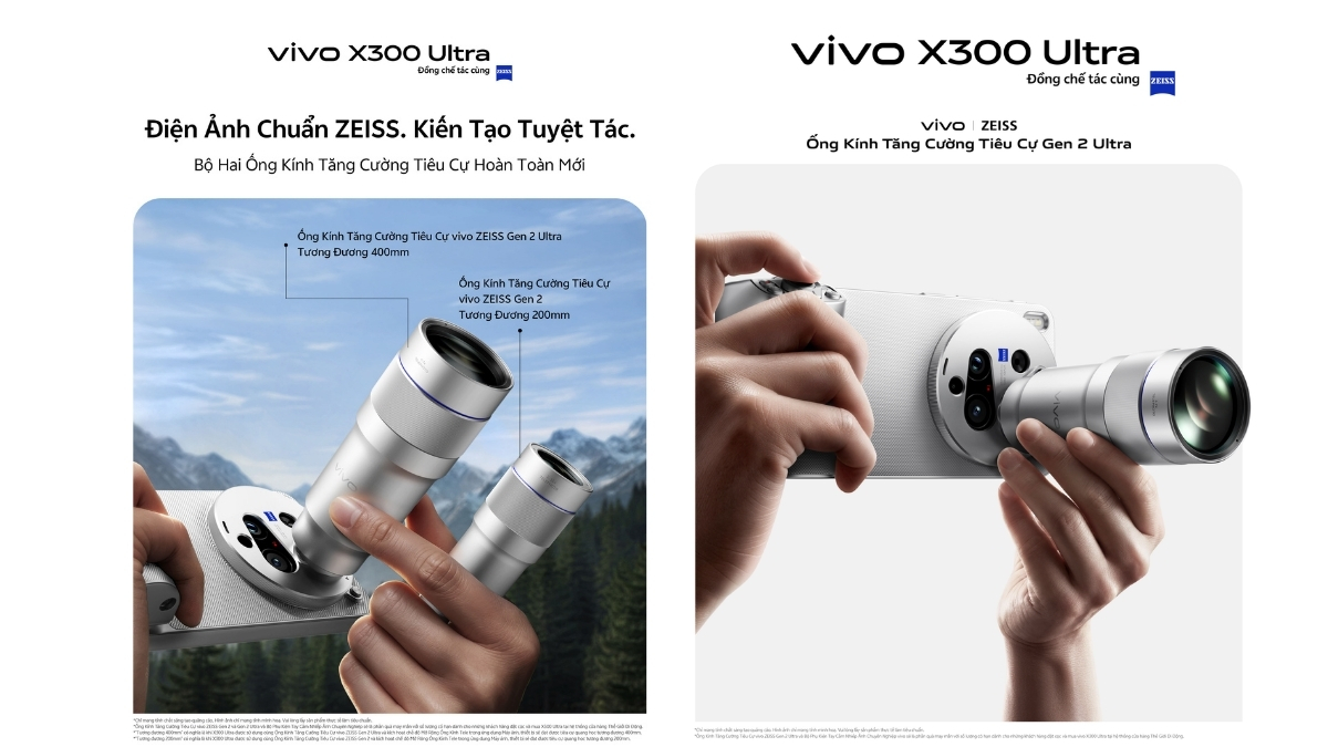 Hai tùy chọn phụ kiện ống kính tăng cường tiêu cự vô cùng độc đáo của X300 Ultra