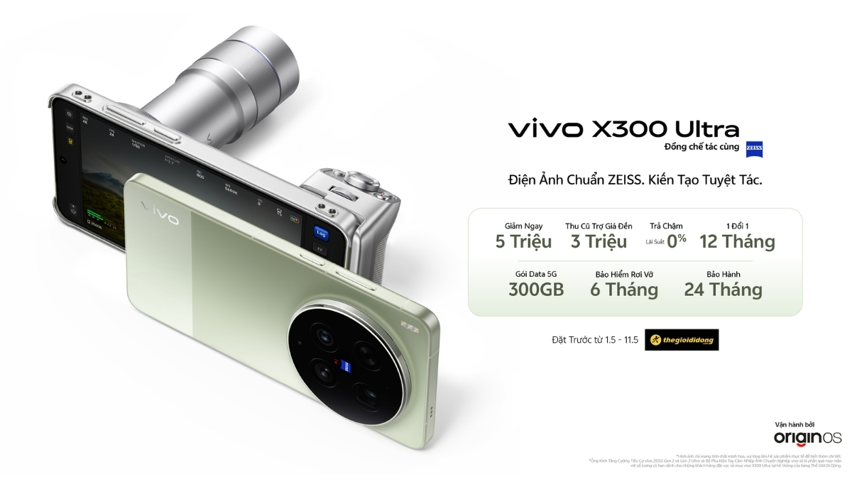 vivo chính thức ra mắt X300 Ultra tại Việt Nam: Camera ZEISS 200MP, pin khủng 6600 mAh