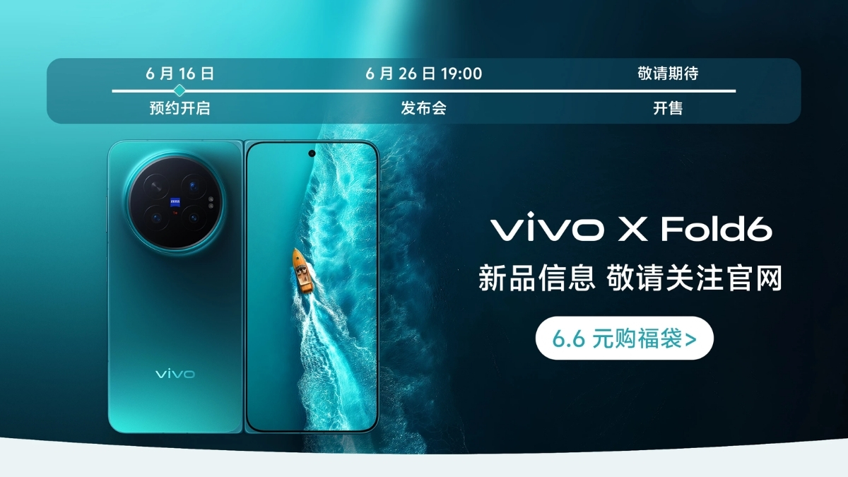 Chính thức: vivo X Fold6 chốt ngày ra mắt ngay tháng 6, mở đặt trước với thông số khủng
