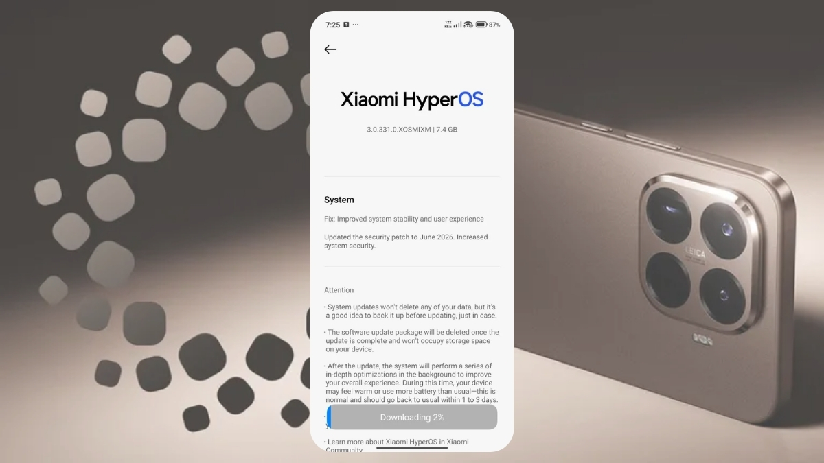 Bản cập nhật HyperOS 3.3 trên Xiaomi 15T Pro sẽ có dung lượng khổng lồ lên đến 7.5GB