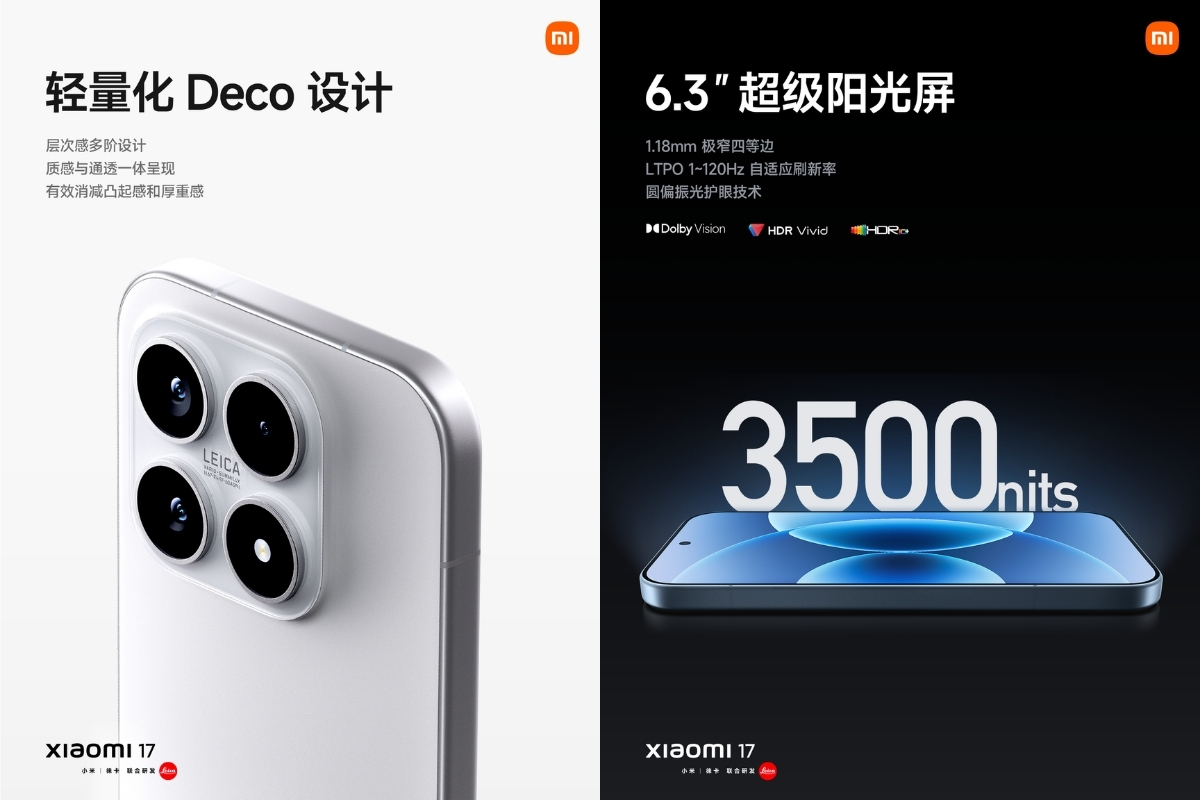 Xiaomi 17 sở hữu tới bốn ống kính độ phân giải 50MP
