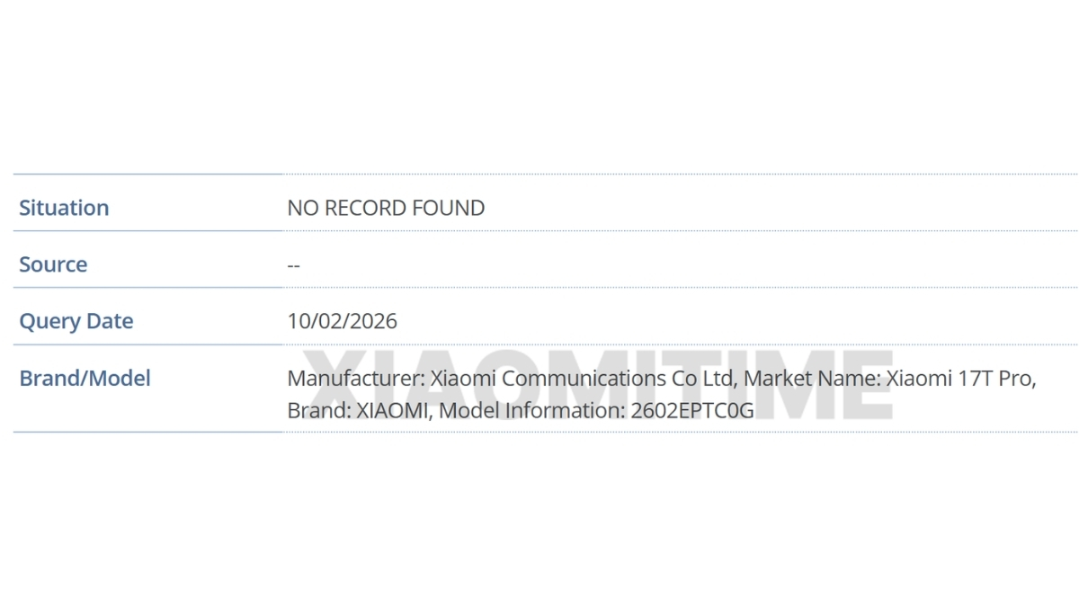 Xiaomi 17T Pro chính thức xuất hiện trên cơ sở dữ liệu GSMA