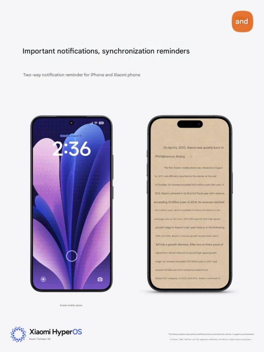 trả lời tin nhắn trên điện thoại Xiaomi ngay từ iPhone