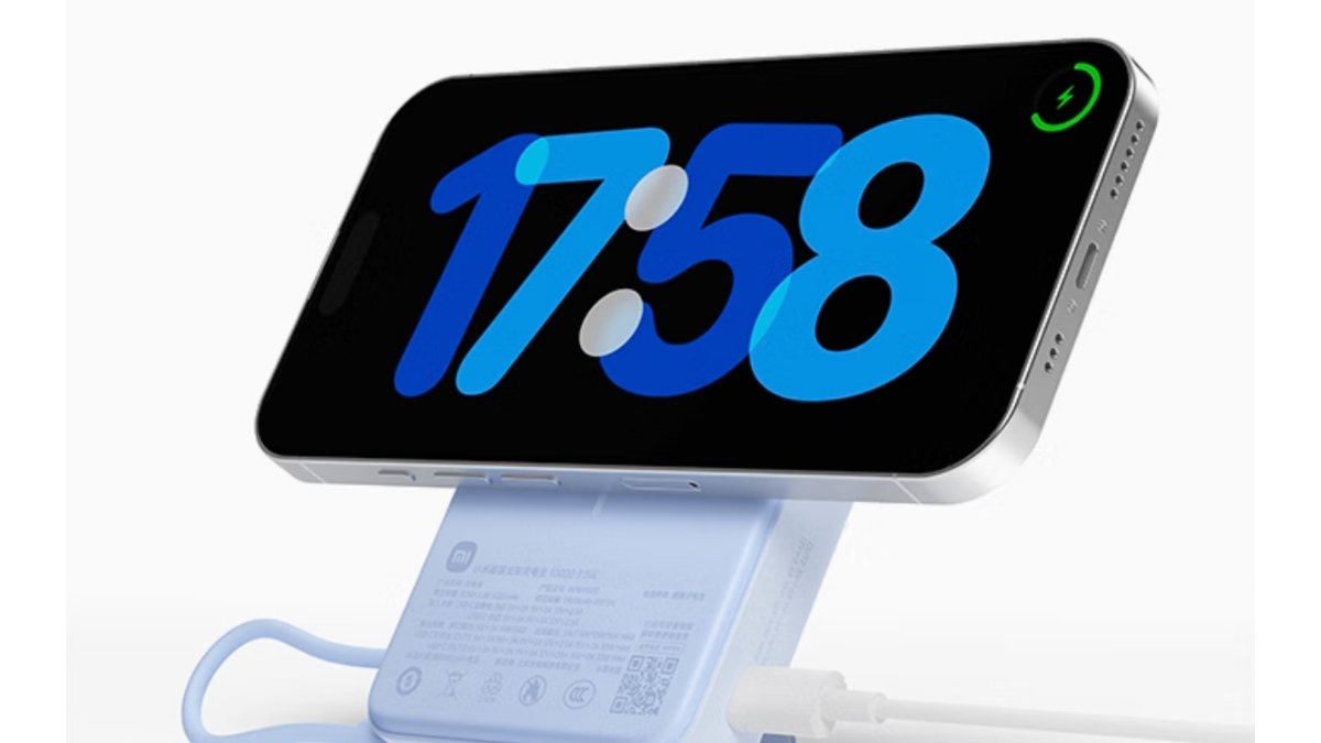 Magnetic Power Bank Stand tương thích hoàn hảo với MagSafe trên điện thoại.