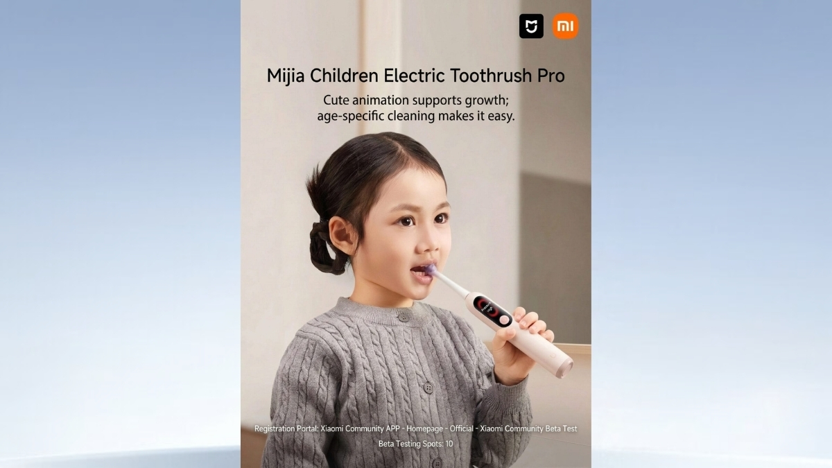 Mijia Kids Electric Toothbrush Pro tích hợp một màn hình màu trực quan ngay trên thân máy
