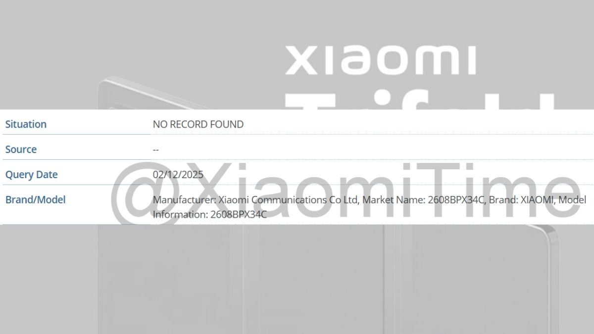 Một thiết bị mới của Xiaomi xuất hiện trên cơ sở dữ liệu GSMA, được đồn đoán là MIX Trifold