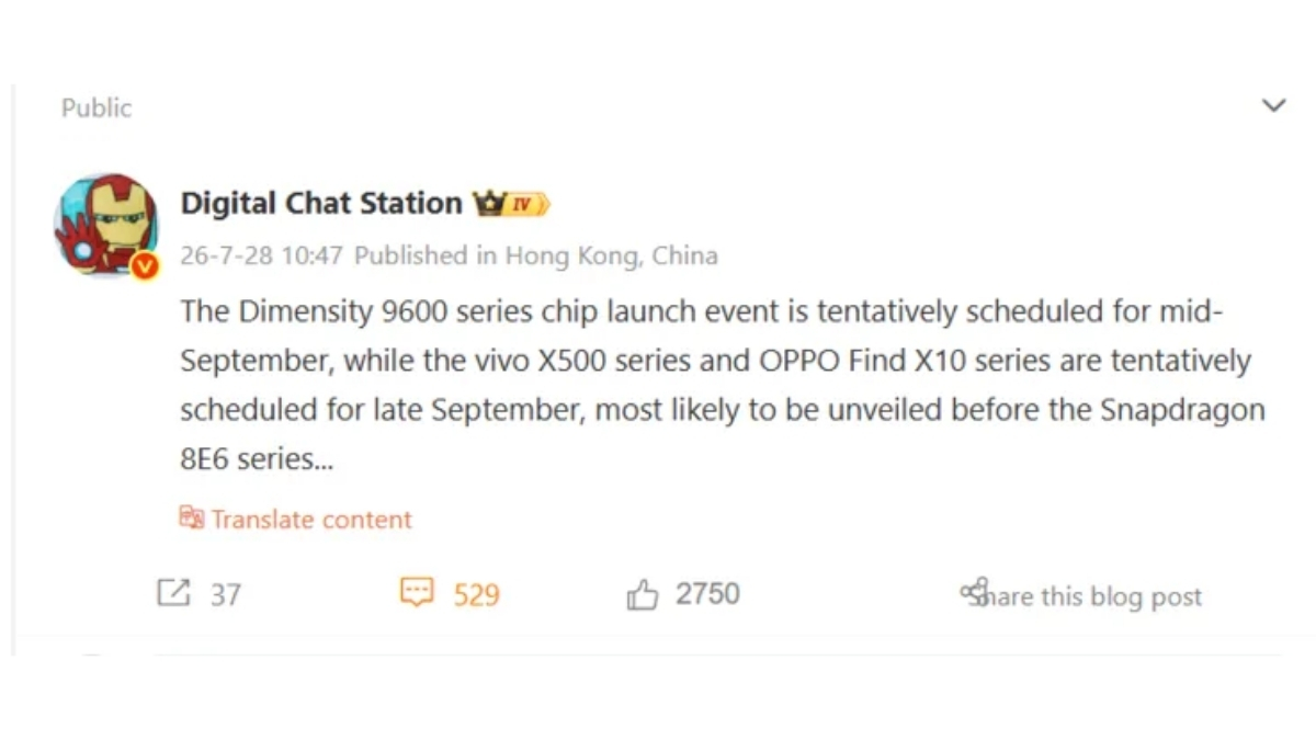 Lộ trình ra mắt cực căng của vivo X500 và OPPO Find X10 rò rỉ trên mạng xã hội