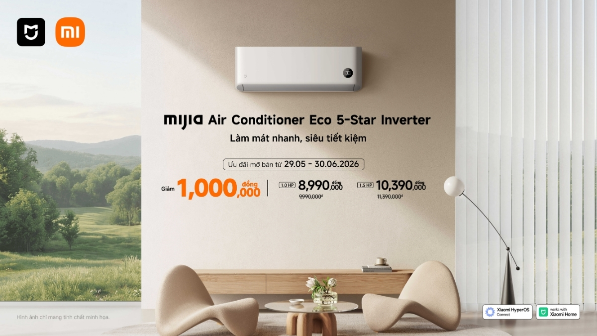 Điều hòa Mijia Inverter Eco 5-Star với khả năng làm lạnh siêu tốc 30 giây