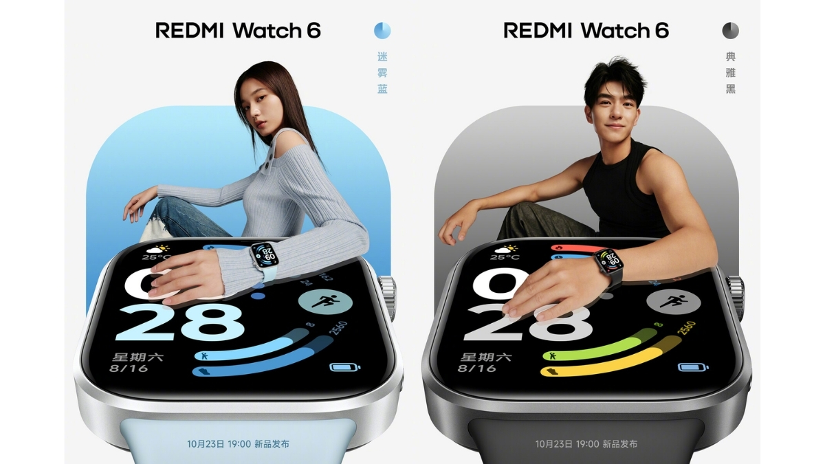 Redmi Watch 6 sở hữu thiết kế mới tinh tế và sang trọng hơn, lấy cảm hứng từ Apple Watch