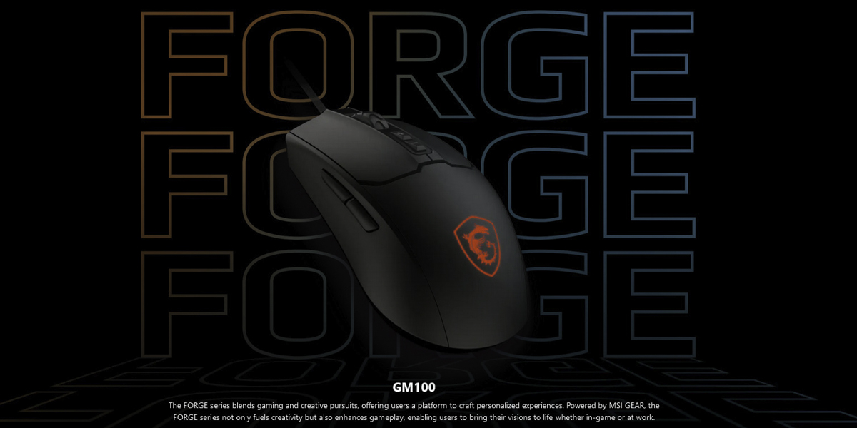 Chuột MSI Force GM100 trang bị cảm biến quang học 4200 DPI siêu nhạy và switch bền bỉ 10 triệu click.