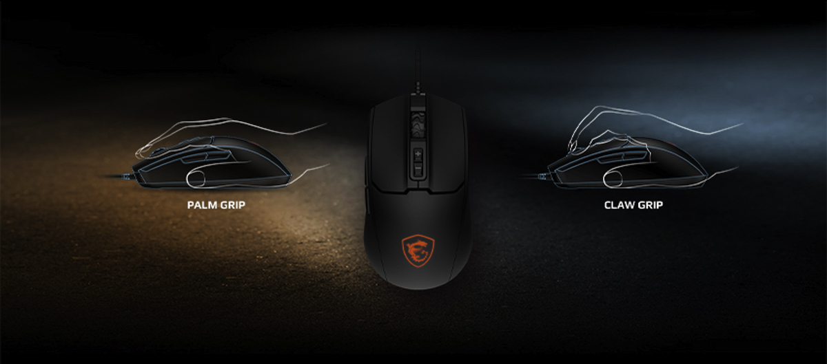 Chuột MSI Force GM100 trang bị cảm biến quang học 4200 DPI siêu nhạy và switch bền bỉ 10 triệu click.