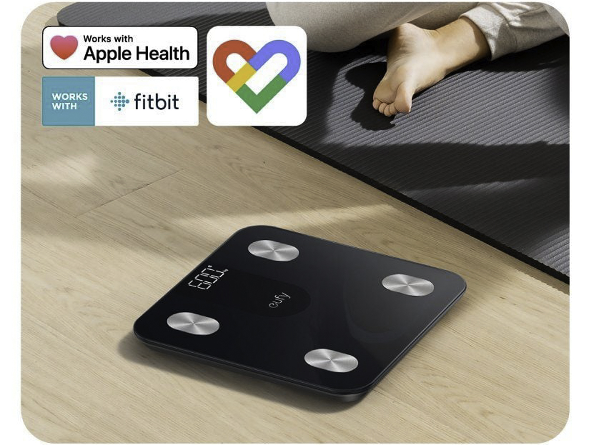 Cân điện tử thông minh Eufy A1 thiết kế mỏng nhẹ và kính cường lực 5mm chắc chắn