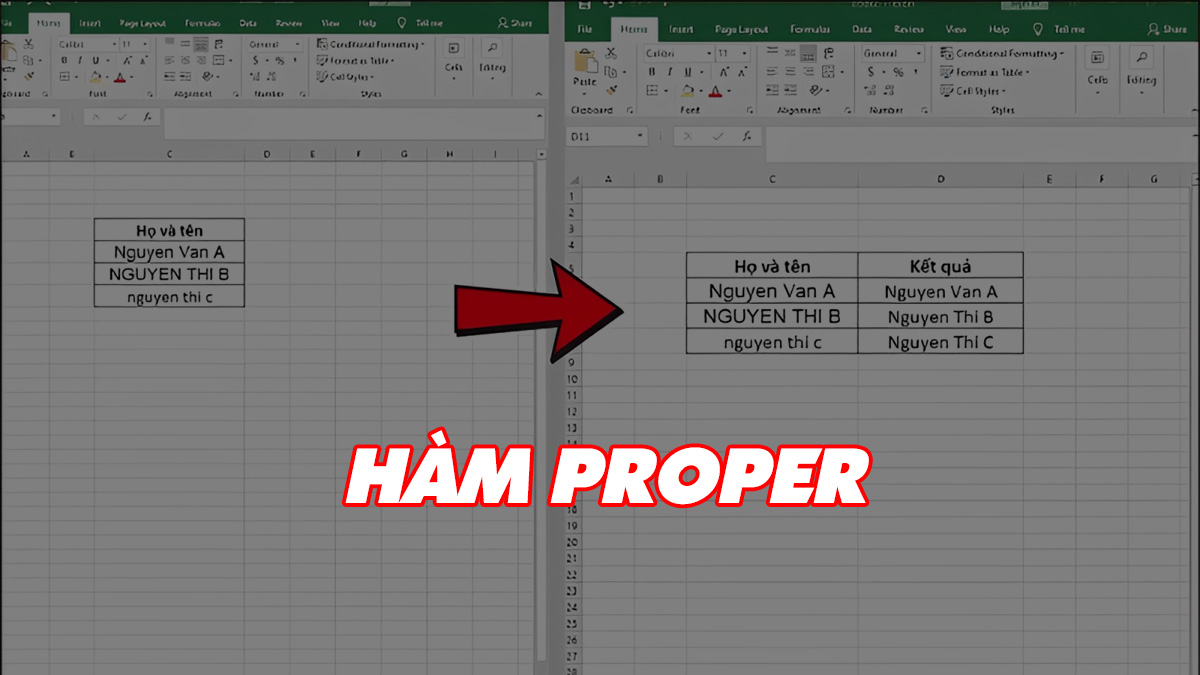 Hàm PROPER trong Excel là gì