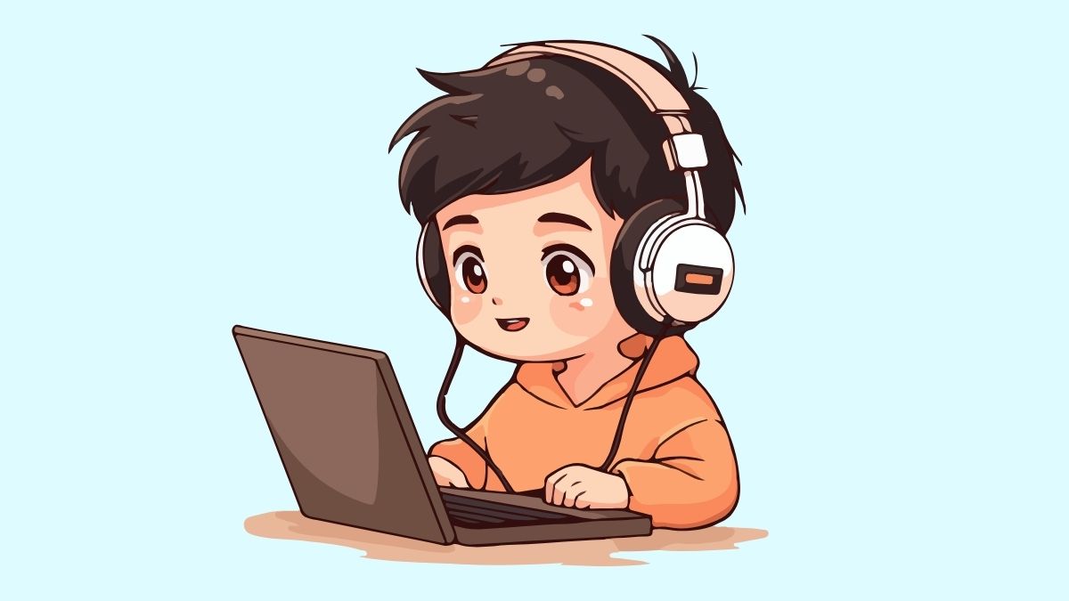 Hình vẽ cute về học tập chăm chỉ