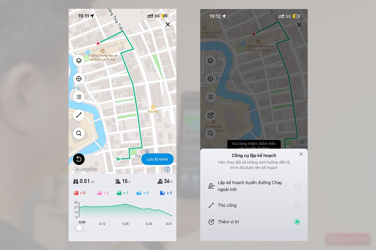 Amazfit Active 3 Premium còn có thể cho phép tự động tính toán lại lộ trình (rerouting) và thiết lập đường dẫn quay lại điểm xuất phát trực tiếp trên đồng hồ