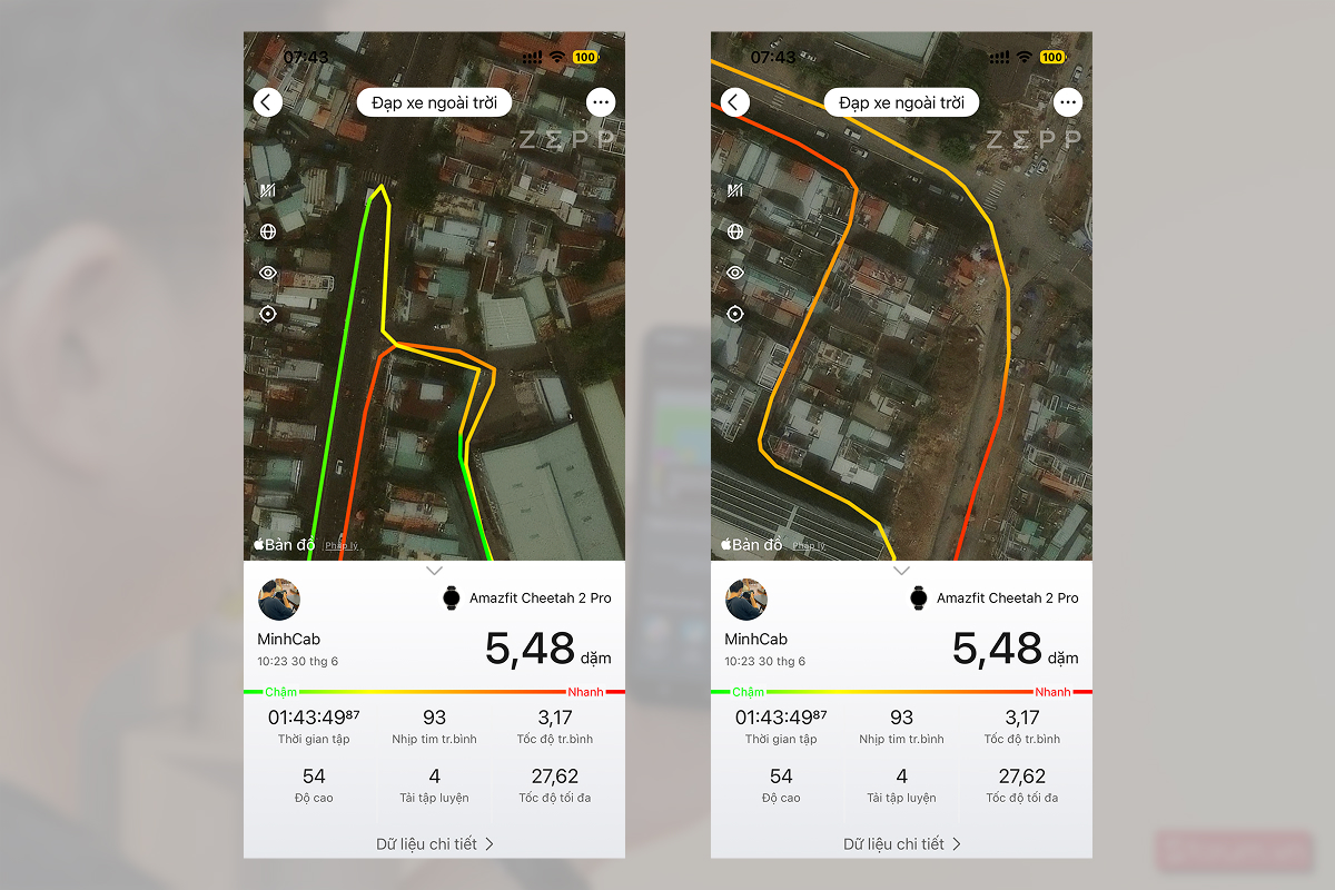 Khả năng đo GPS trên Amazfit Cheetah 2 Pro