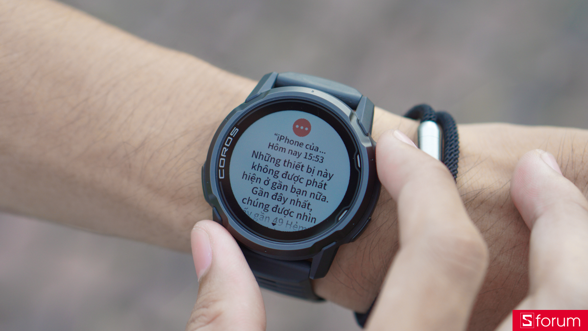 Thông báo của ứng dụng bên thứ 3 trên Coros Apex 4