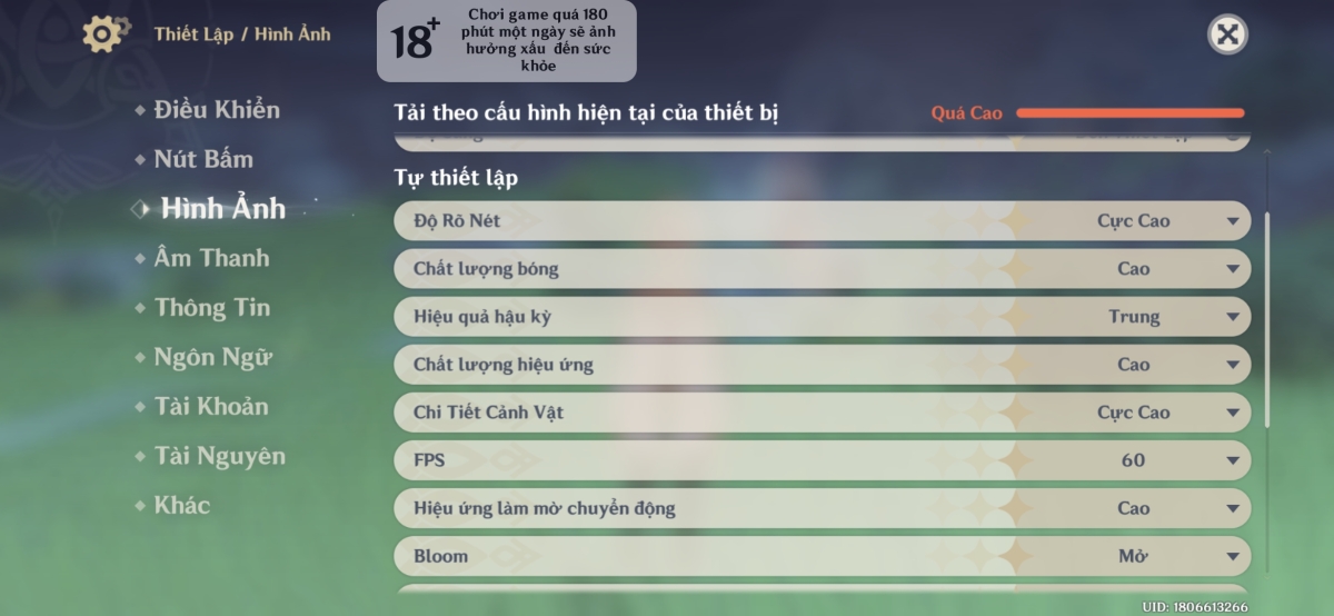 Trải nghiệm tựa game Genshin Impact trên Samsung Galaxy S25 FE