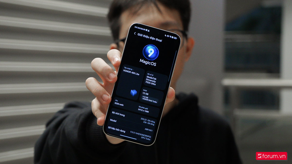 Hệ điều hành MagicOS trên HONOR 400 Lite khá mượt mà và đẹp mắt