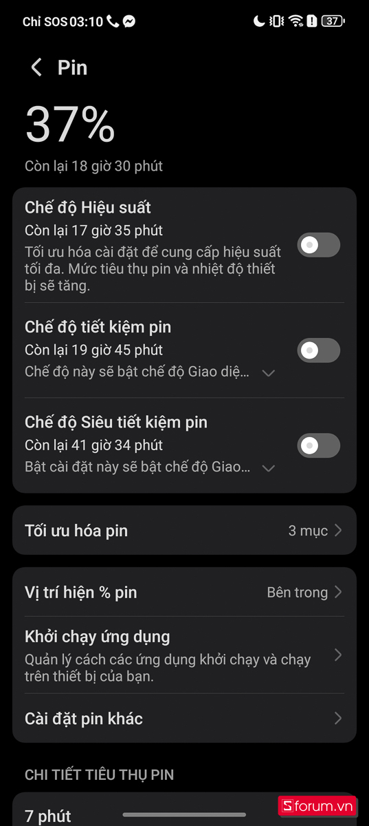 Đo hiệu năng sử dụng pin trên HONOR 400 Lite