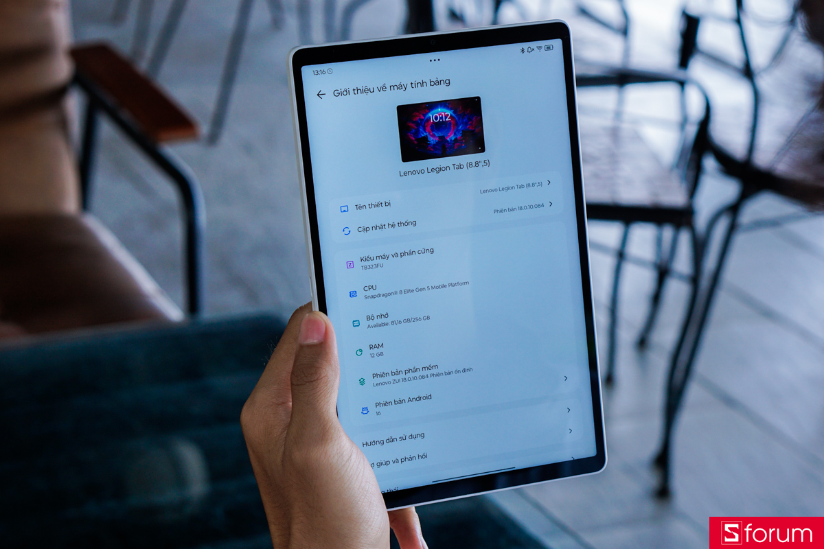 Lenovo Legion Tab Y700 Gen 5 được chạy trên hệ điều hành ZUXOS 2.0