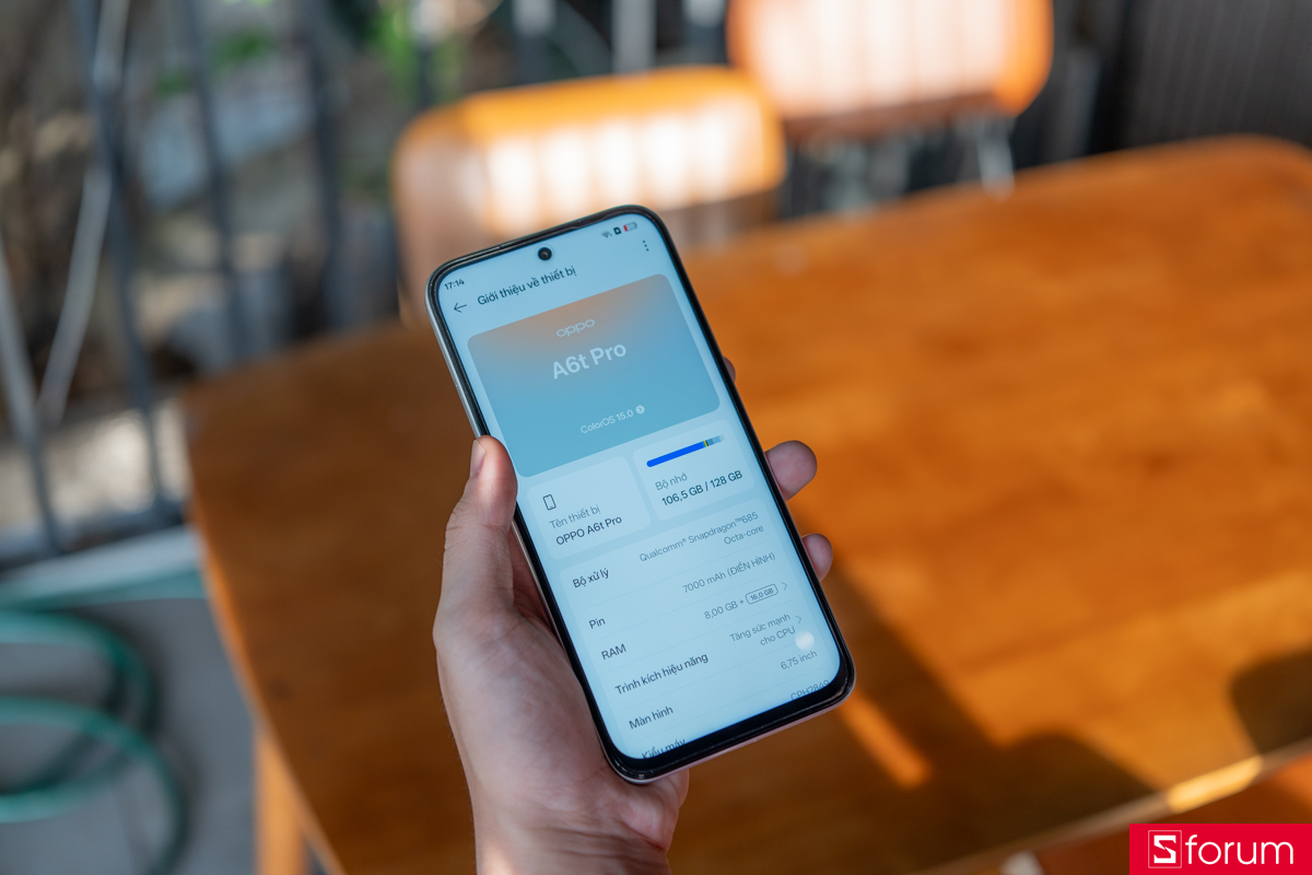 ColorOS 15 trên nền Android 15 cho OPPO A6t Pro một cảm giác sử dụng nhẹ nhàng, mượt mà khó có điểm chê