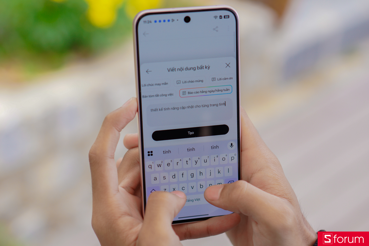 Test tính năng viết văn bản bằng AI trên OPPO Reno15 F 5G