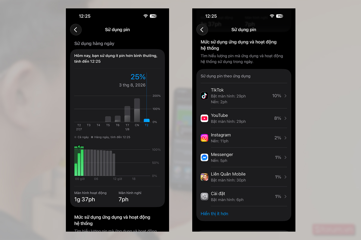 Test pin iPhone 14 Pro trong một ngày sử dụng 100% pin