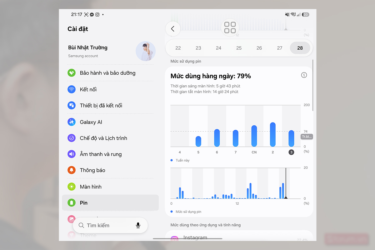 Kết quả test pin Samsung Galaxy Z Fold8 Ultra