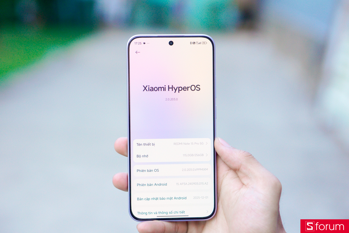 Redmi Note 15 Pro 5G với hệ điều hành HyperOS 2.0 mới, mang đến giao diện tối giản, các hiệu ứng chuyển cảnh trơn tru và đặc biệt là tích hợp Xiaomi Hyper AI sâu trong hệ thống