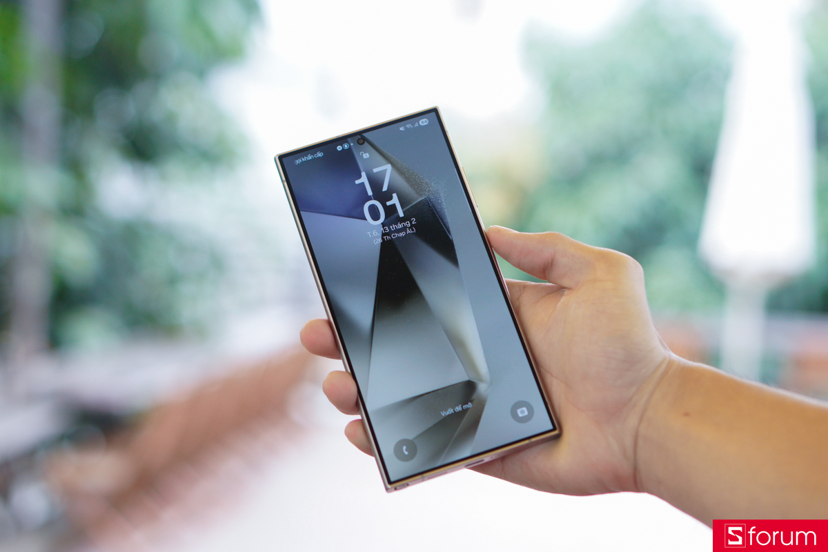 Màn hình của Samsung Galaxy S24 Ultra được trang bị chất liệu kính Gorilla Glass Armor thế hệ mới