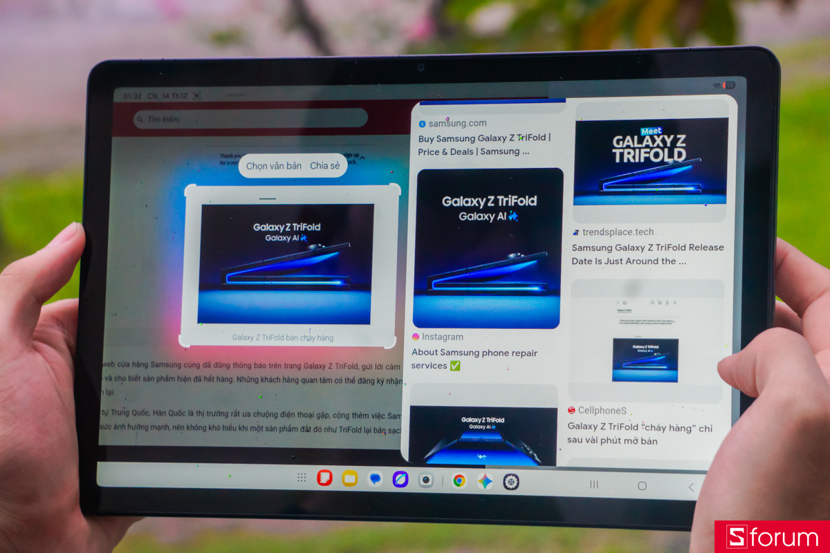 Samsung Galaxy Tab A11 Plus được tích hợp đầy đủ Gemini, hỗ trợ người dùng trong việc tìm kiếm, học tập và xử lý công việc thông minh hơn