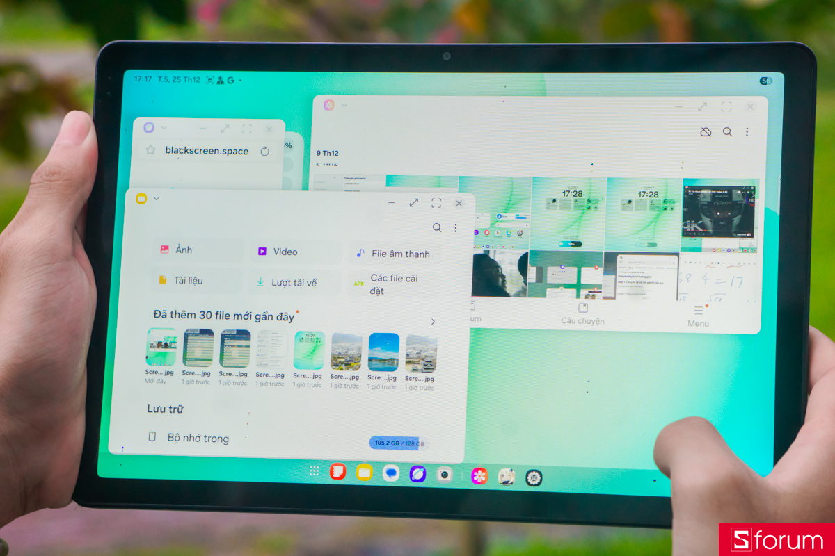 Samsung DeX cho phép mở tối đa 5 cửa sổ ứng dụng cùng lúc, hỗ trợ làm việc, học tập đa nhiệm tốt hơn trên Samsung Galaxy Tab A11 Plus