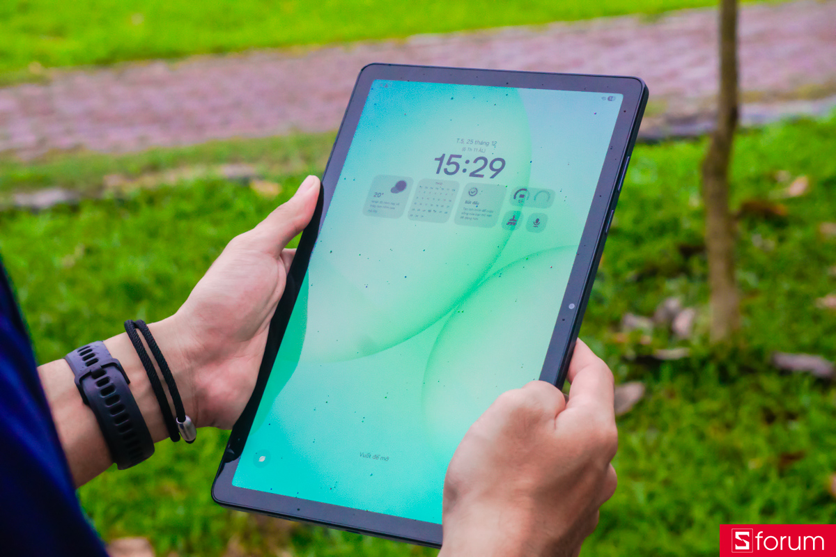 Giao diện One UI 8.0 trên Samsung Galaxy Tab A11 Plus được tối ưu khá tốt trên tablet, cho trải nghiệm mượt mà, trực quan và dễ làm quen